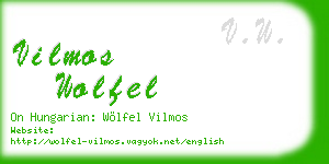 vilmos wolfel business card